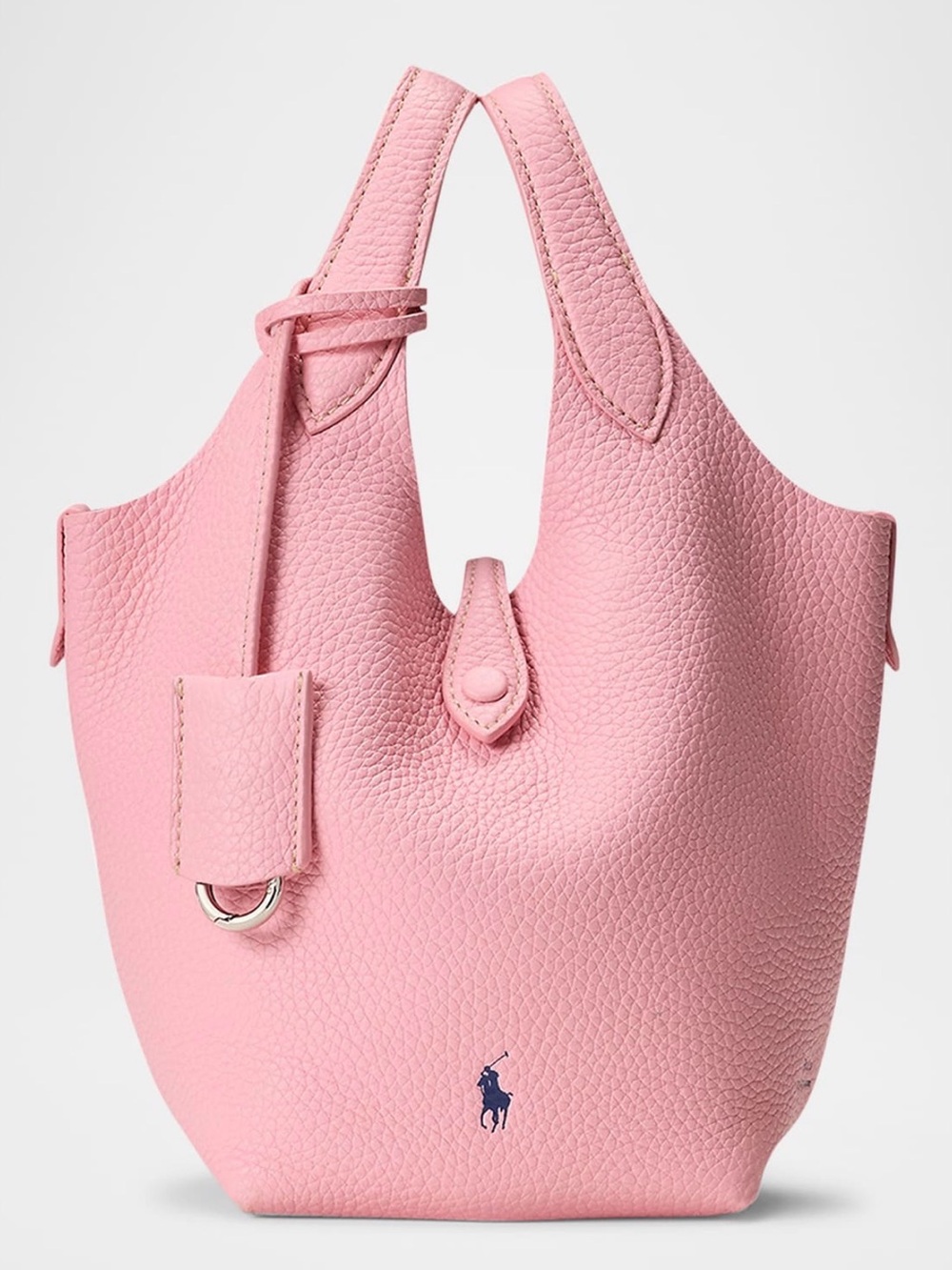Polo Ralph Lauren Polo Play Leather Small Tote & Crossbody Bag Pink NWT